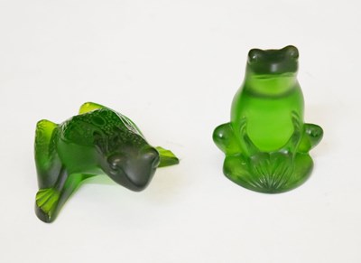 Lot 570 - Lalique, two frogs