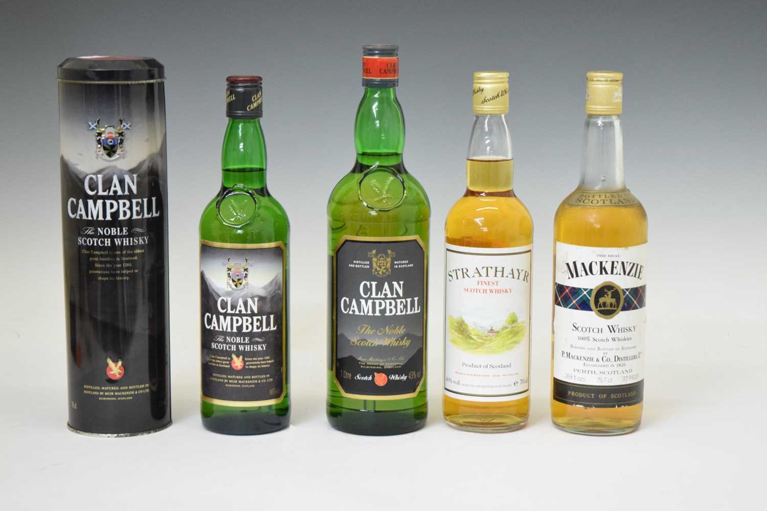 Lot 825 - Clan Campbell, Mackenzie Scotch Whisky and Strathayr Finest Scotch Whisky