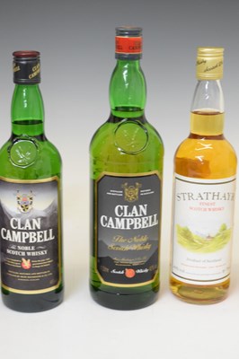Lot 825 - Clan Campbell, Mackenzie Scotch Whisky and Strathayr Finest Scotch Whisky