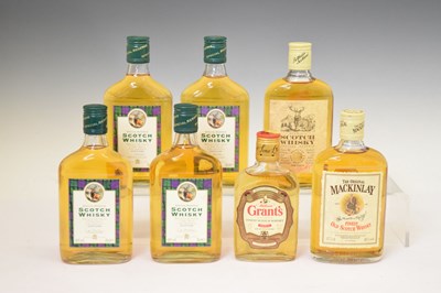 Lot 503 - Five half bottles of Special Reserve Scotch Whisky, Mackinlay and Grant's (7)