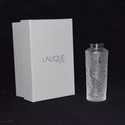 Lot 573 - Lalique 'Sylphide' bud vase,  boxed