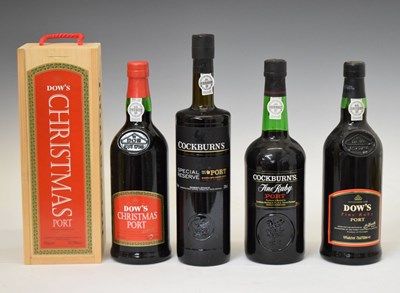 Lot 472 - Dow's Christmas Port, Dow's Ruby Port, Cockburn's Fine Ruby and Cockburn's Special Reserve (4)