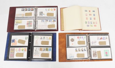 Lot 314 - Album of GB, British Commonwealth and world stamp together with three albums of First Day Covers