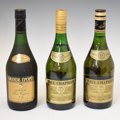 Lot 838 - Paul Chapman Napoleon Brandy and Grande Epopee Fine VS Cognac