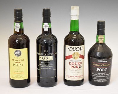 Lot 471 - Ducal Ruby Port, St. Michaels LBV Port, Somerfield Tawny port, and St Michael Charector Port