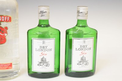 Lot 528 - Smirnoff Vodka, and Dry London Gin