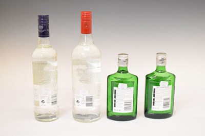 Lot 528 - Smirnoff Vodka, and Dry London Gin