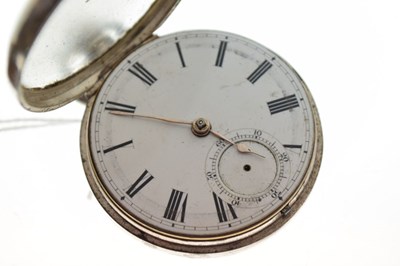 Lot 96 - Victorian silver pair-cased pocket watch