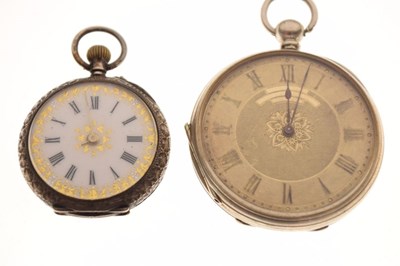 Lot 106 - Four silver open face pocket watches