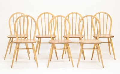 Lot 814 - Seven Ercol stickback kitchen chairs