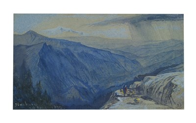 Lot 561 - Edward Lear (1812-1888) - Watercolour study heightened in white - 'Narkunda'