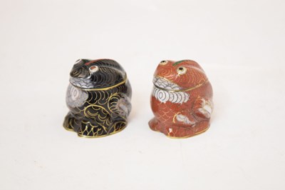 Lot 656 - Small quantity of Chinese cloisonne enamel vases, etc.