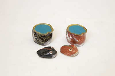 Lot 656 - Small quantity of Chinese cloisonne enamel vases, etc.