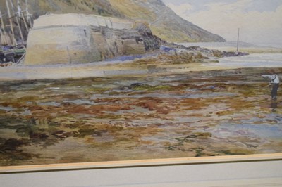 Lot 547 - George Wolfe, (1834-1890) - Watercolour - View of Minehead Harbour