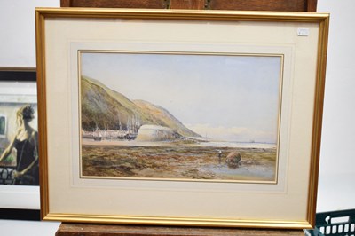 Lot 547 - George Wolfe, (1834-1890) - Watercolour - View of Minehead Harbour