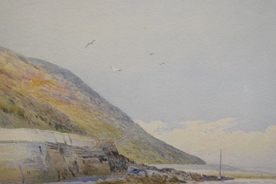 Lot 547 - George Wolfe, (1834-1890) - Watercolour - View of Minehead Harbour