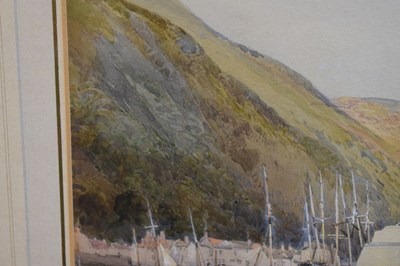 Lot 547 - George Wolfe, (1834-1890) - Watercolour - View of Minehead Harbour