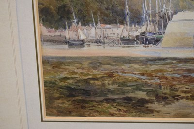 Lot 547 - George Wolfe, (1834-1890) - Watercolour - View of Minehead Harbour