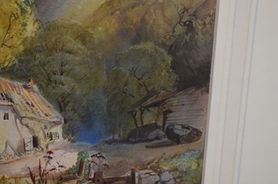 Lot 548 - George Wolfe, (1834-1890) - Watercolour - Mill in wooded landscape