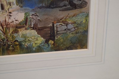 Lot 548 - George Wolfe, (1834-1890) - Watercolour - Mill in wooded landscape