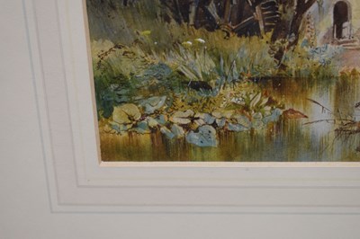 Lot 548 - George Wolfe, (1834-1890) - Watercolour - Mill in wooded landscape