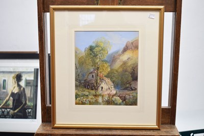 Lot 548 - George Wolfe, (1834-1890) - Watercolour - Mill in wooded landscape