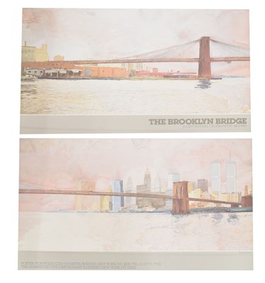 Lot 678 - Pair of Brooklyn Bridge 1983 Centennial Celebration posters