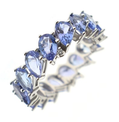 Lot 123 - Tanzanite eternity ring