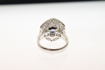 Lot 16 - Sapphire and diamond cluster dress ring