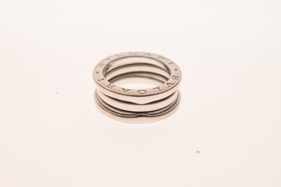 Lot 138 - Bulgari - White metal  B.Zero1 ring