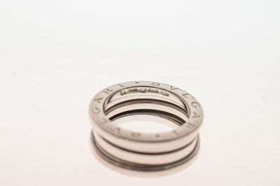 Lot 138 - Bulgari - White metal  B.Zero1 ring