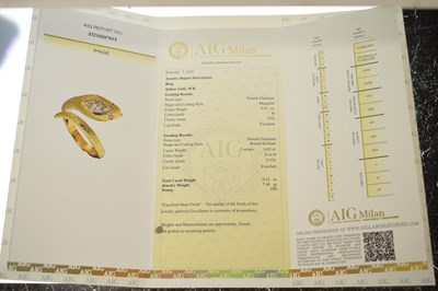 Lot 102 - Diamond set serpent ring