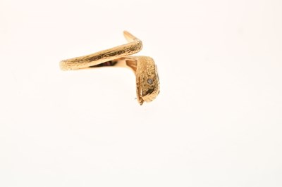 Lot 102 - Diamond set serpent ring