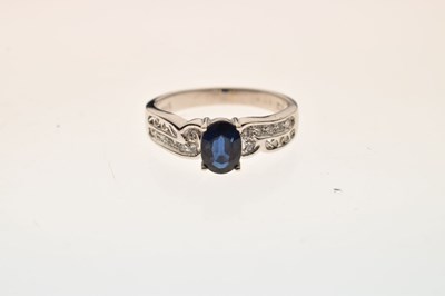 Lot 31 - Sapphire and diamond dress ring