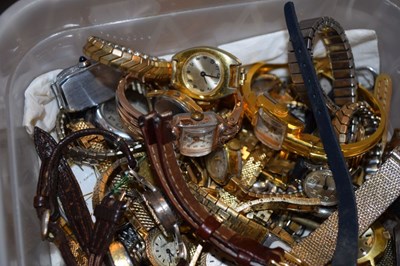 Lot 112 - Box of sundry watches and watch parts