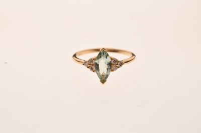 Lot 34 - Tourmaline and diamond dress ring