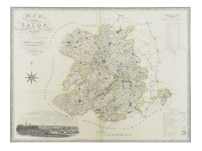 Lot 674 - 19th century C&J Greenwood map of Salop/Shropshire 1826-1827