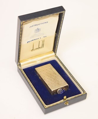 Lot 328 - 1970s silvered Dunhill lighter, cased