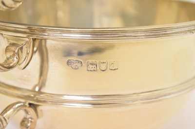 Lot 272 - Late Victorian three-piece silver set comprising sugar bowl, teapot, and coffee pot