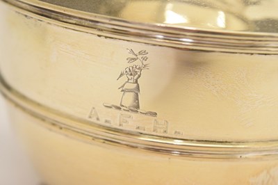 Lot 272 - Late Victorian three-piece silver set comprising sugar bowl, teapot, and coffee pot