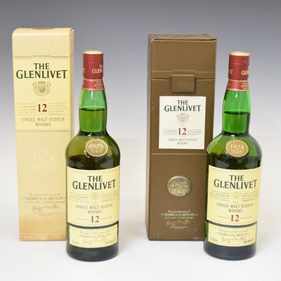 Lot 481 - The Glenlivet Single Malt Scotch Whisky, aged 12 years, 2 bottles