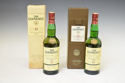 Lot 481 - The Glenlivet Single Malt Scotch Whisky, aged 12 years, 2 bottles