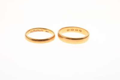 Lot 71 - Two 22ct gold wedding bands