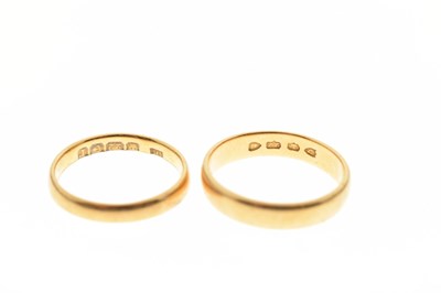 Lot 71 - Two 22ct gold wedding bands