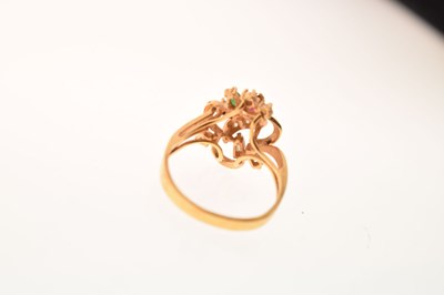 Lot 20 - Eastern yellow metal gem-set dress ring