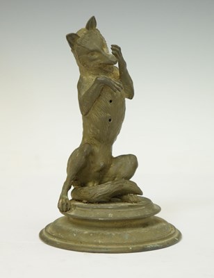 Lot 388 - Gilt metal sculpture of a fox