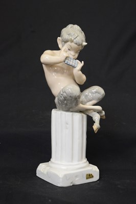 Lot 568 - Lladro - Porcelain figure of Satyr/fawn