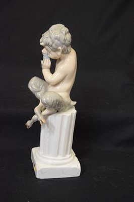 Lot 568 - Lladro - Porcelain figure of Satyr/fawn