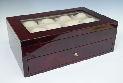 Lot 225 - Mahogany finish watch display box