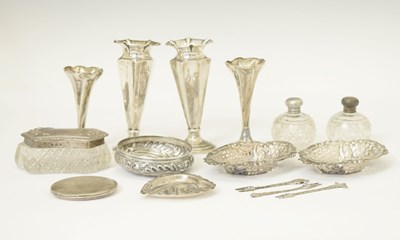 Lot 242 - Group of silver dressing table items